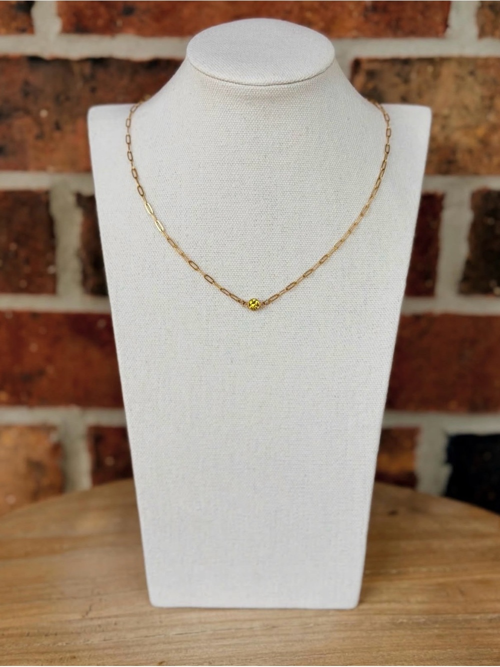 November Birthstone Charm Necklace